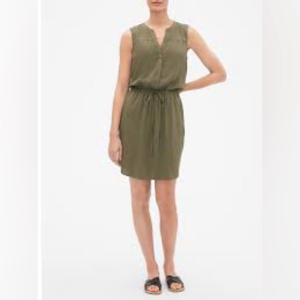 Sleeveless Tie-Waist Shirtdress gap